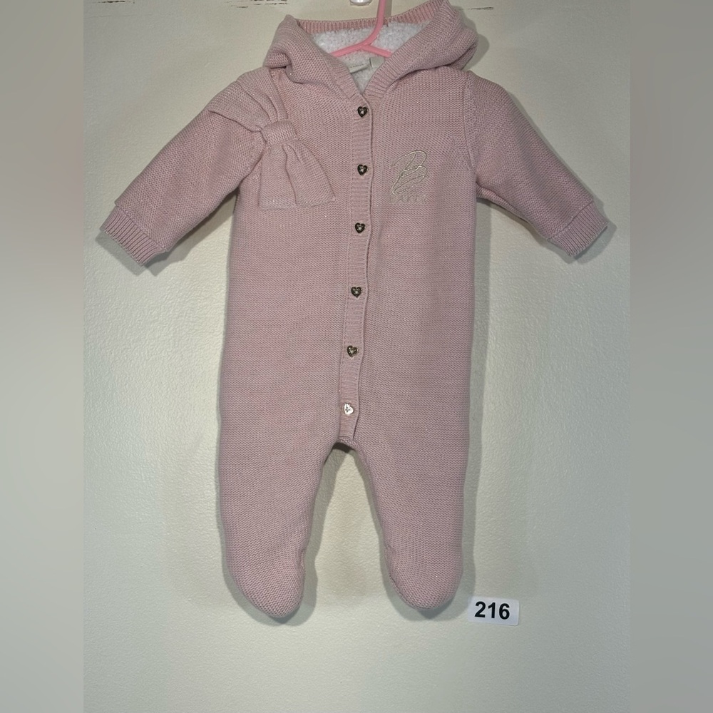 Ted‎ Baker Soft Pink Knitted Footie Size 0-3 Months Baby Girl